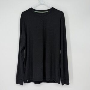 Free Fly Mens Bamboo Heritage Long Sleeve T-Shirt Charcoal Gray Large L Heather